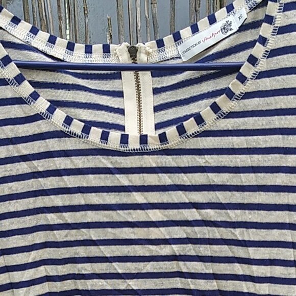 Collection by Jackpot Striped Long Sleeve Top Lightweight Navy/Off Wh. - XS - Picture 3 of 12
